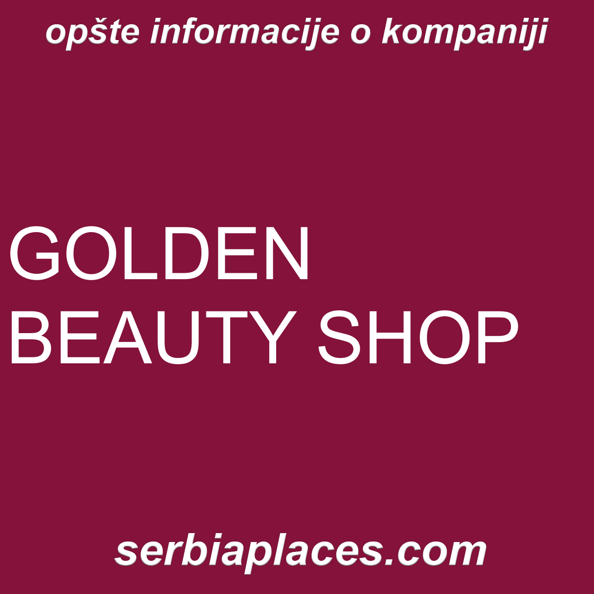 GOLDEN BEAUTY SHOP