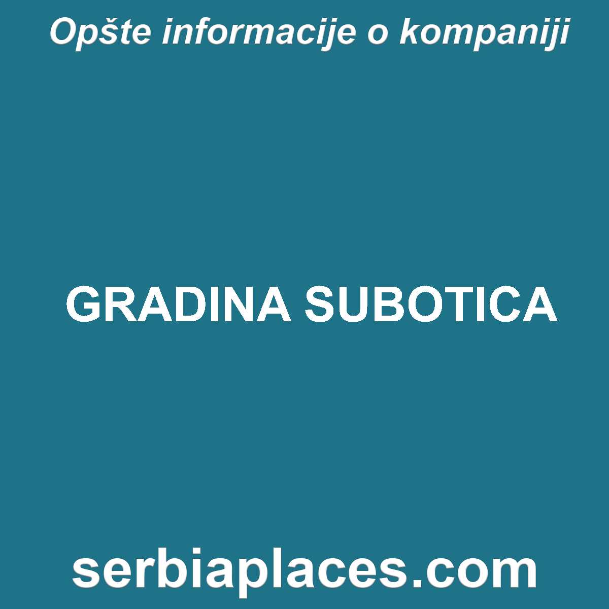 GRADINA SUBOTICA
