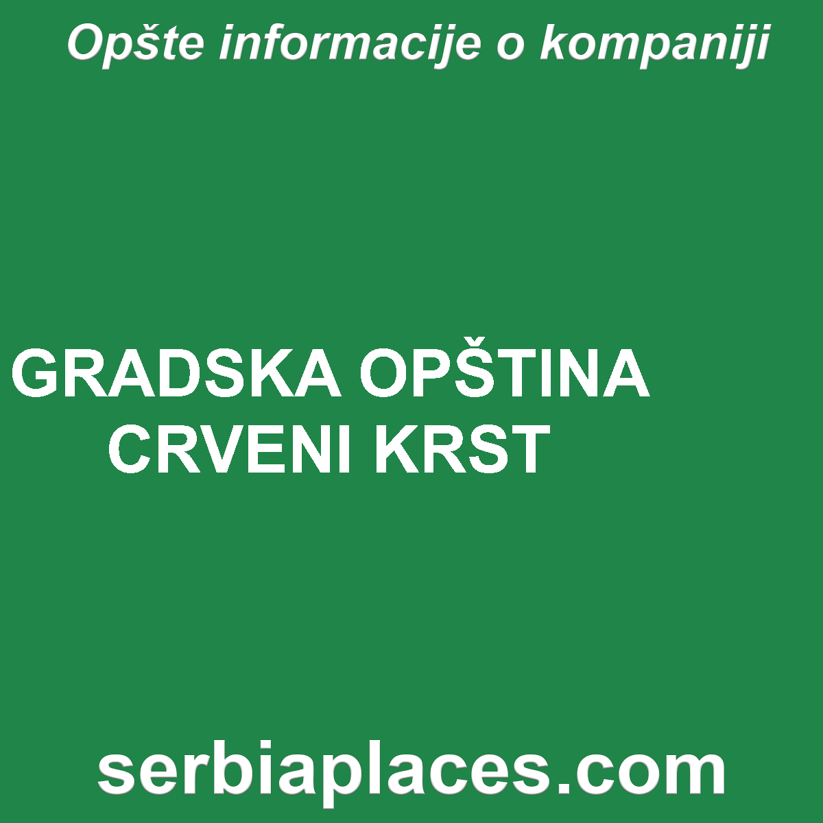 GRADSKA OPŠTINA CRVENI KRST