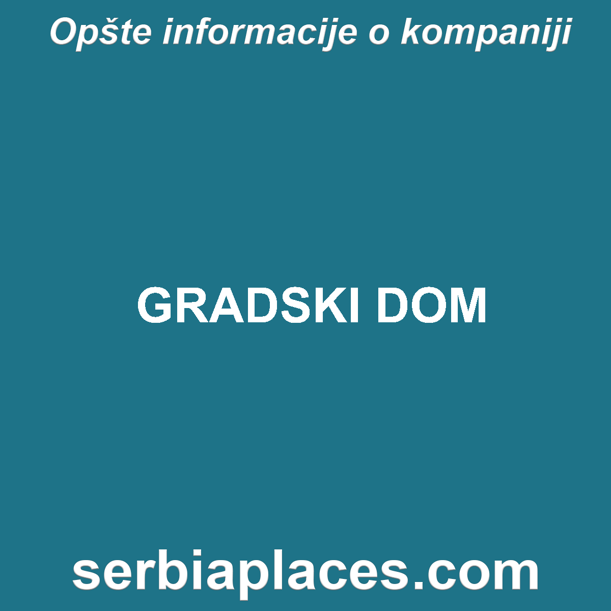 GRADSKI DOM