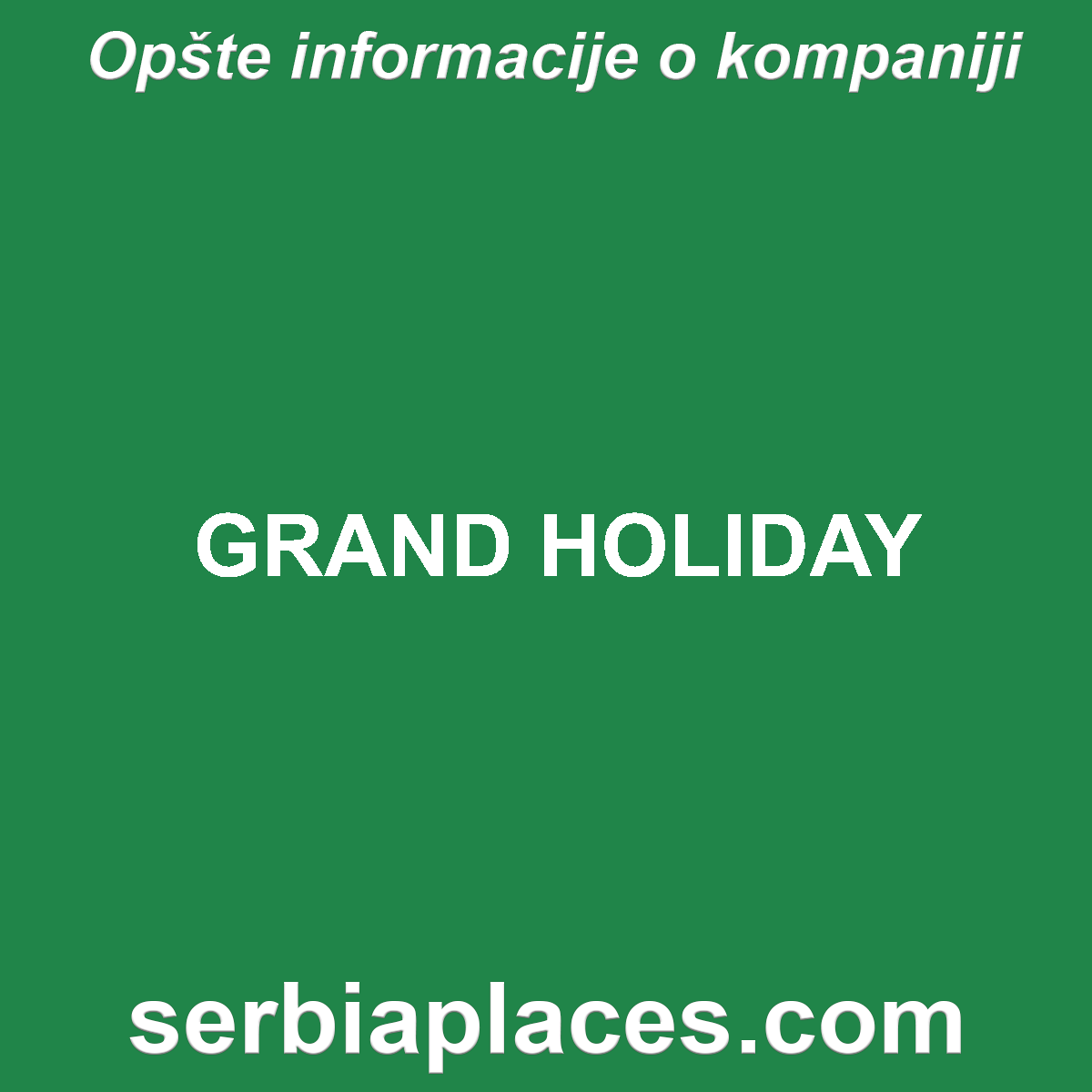 GRAND HOLIDAY