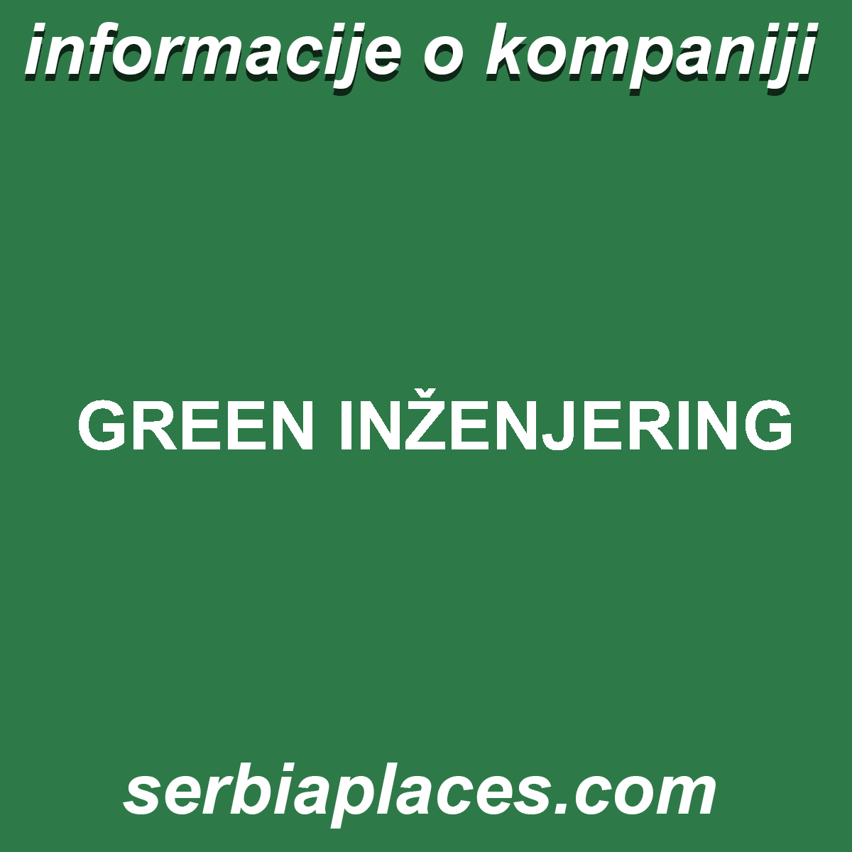 GREEN INŽENJERING