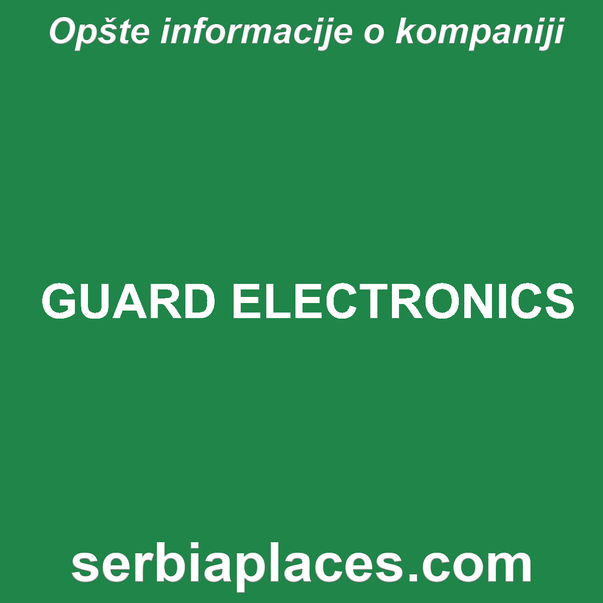 GUARD ELECTRONICS