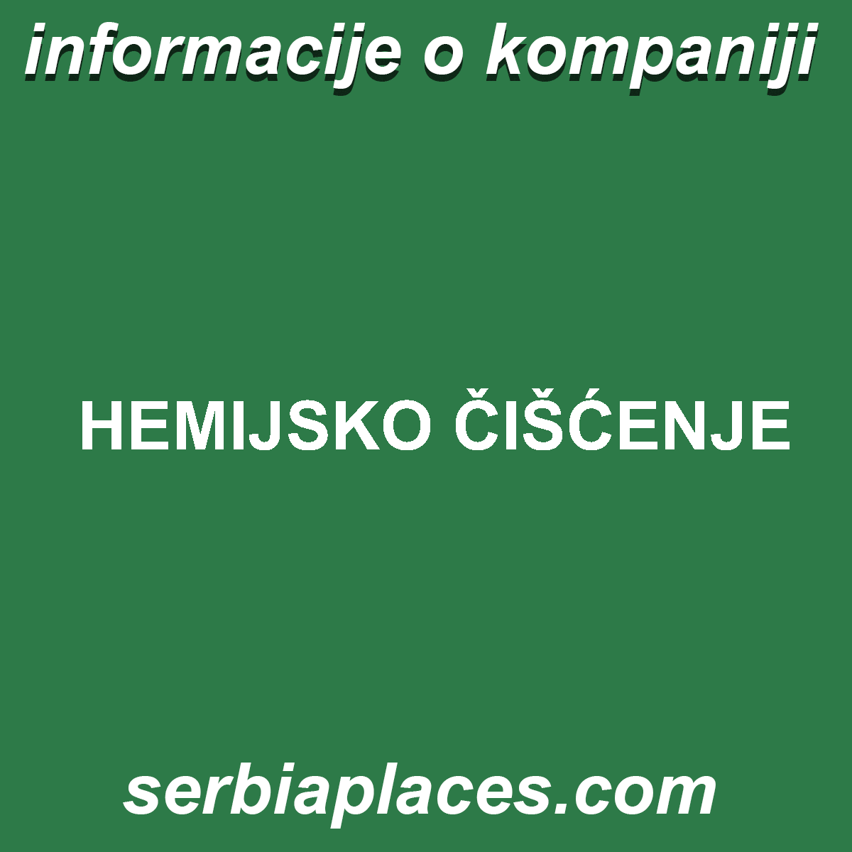 HEMIJSKO ČIŠĆENJE