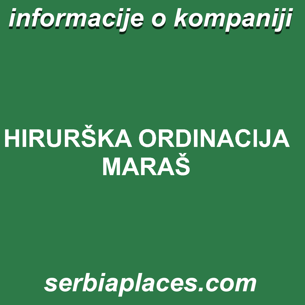 HIRURŠKA ORDINACIJA MARAŠ
