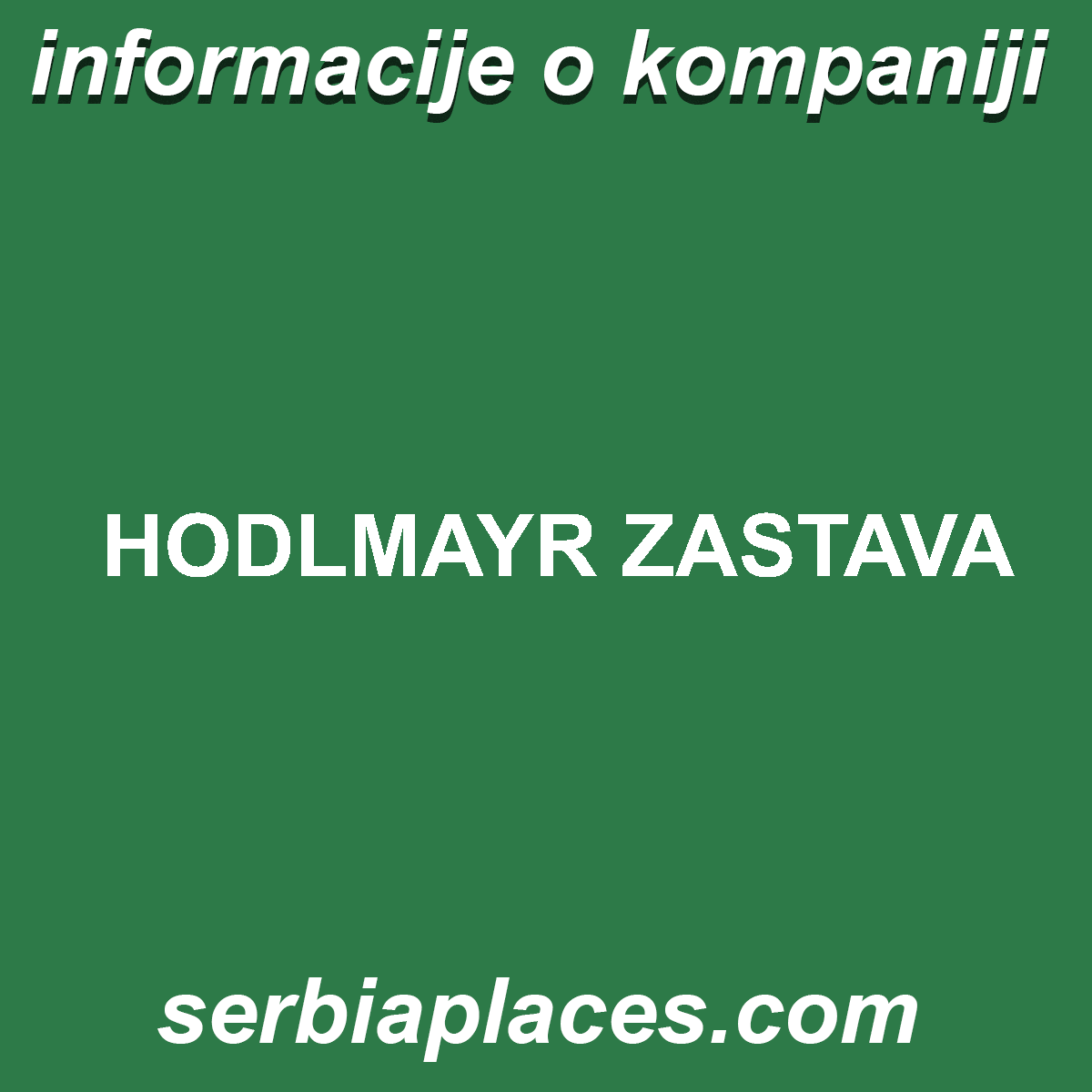 HODLMAYR ZASTAVA