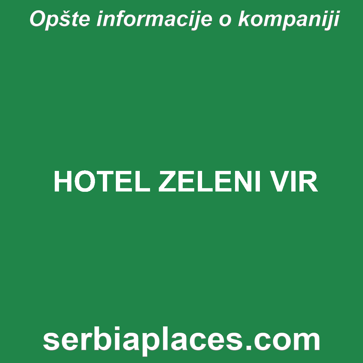 HOTEL ZELENI VIR