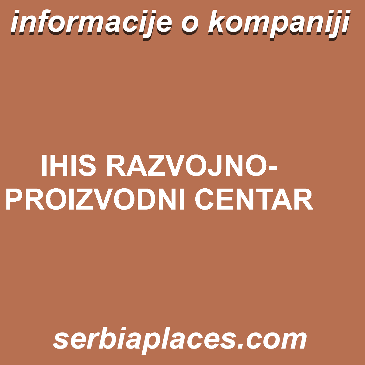 IHIS RAZVOJNO-PROIZVODNI CENTAR