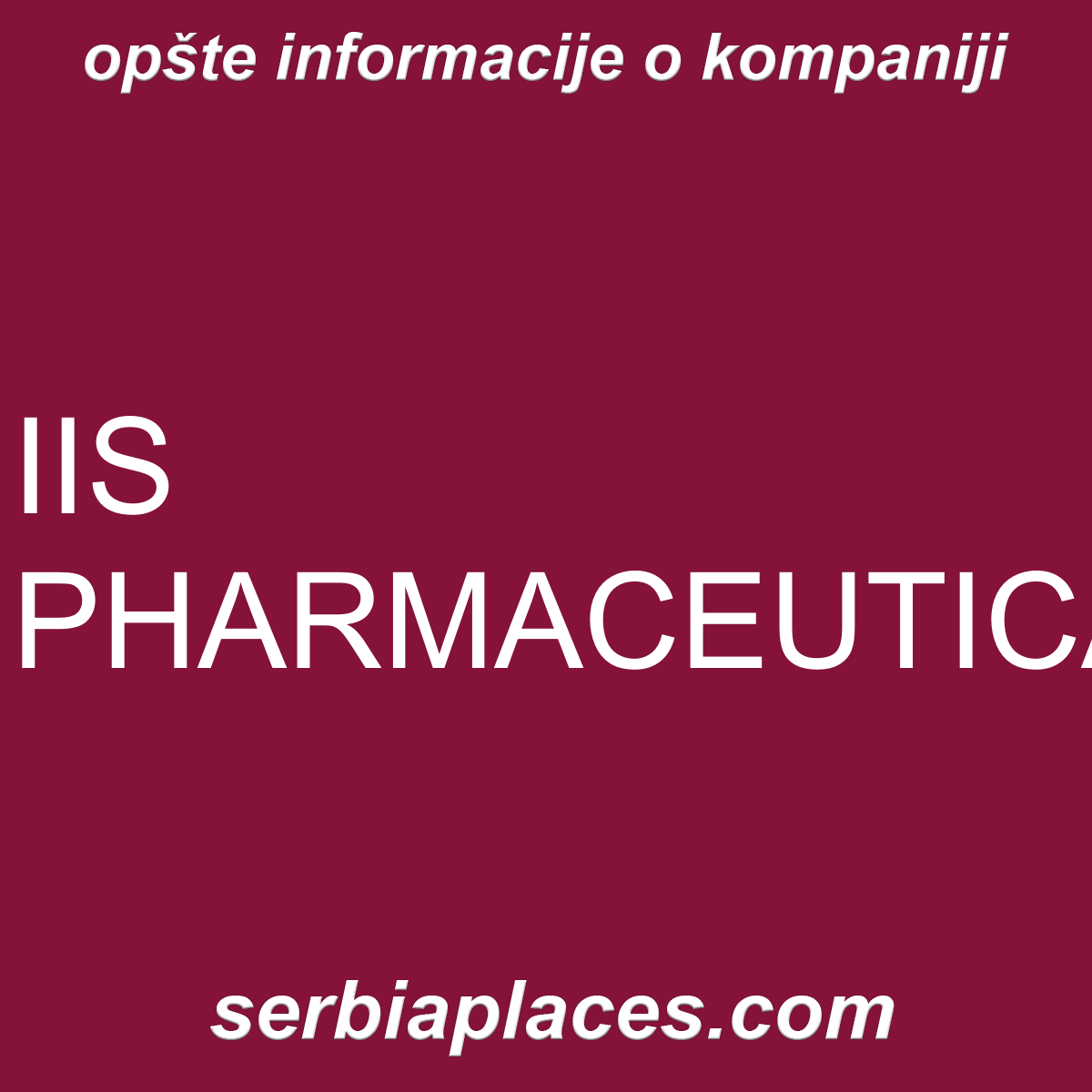 IIS PHARMACEUTICAL