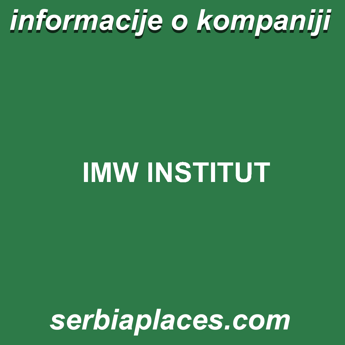 IMW INSTITUT