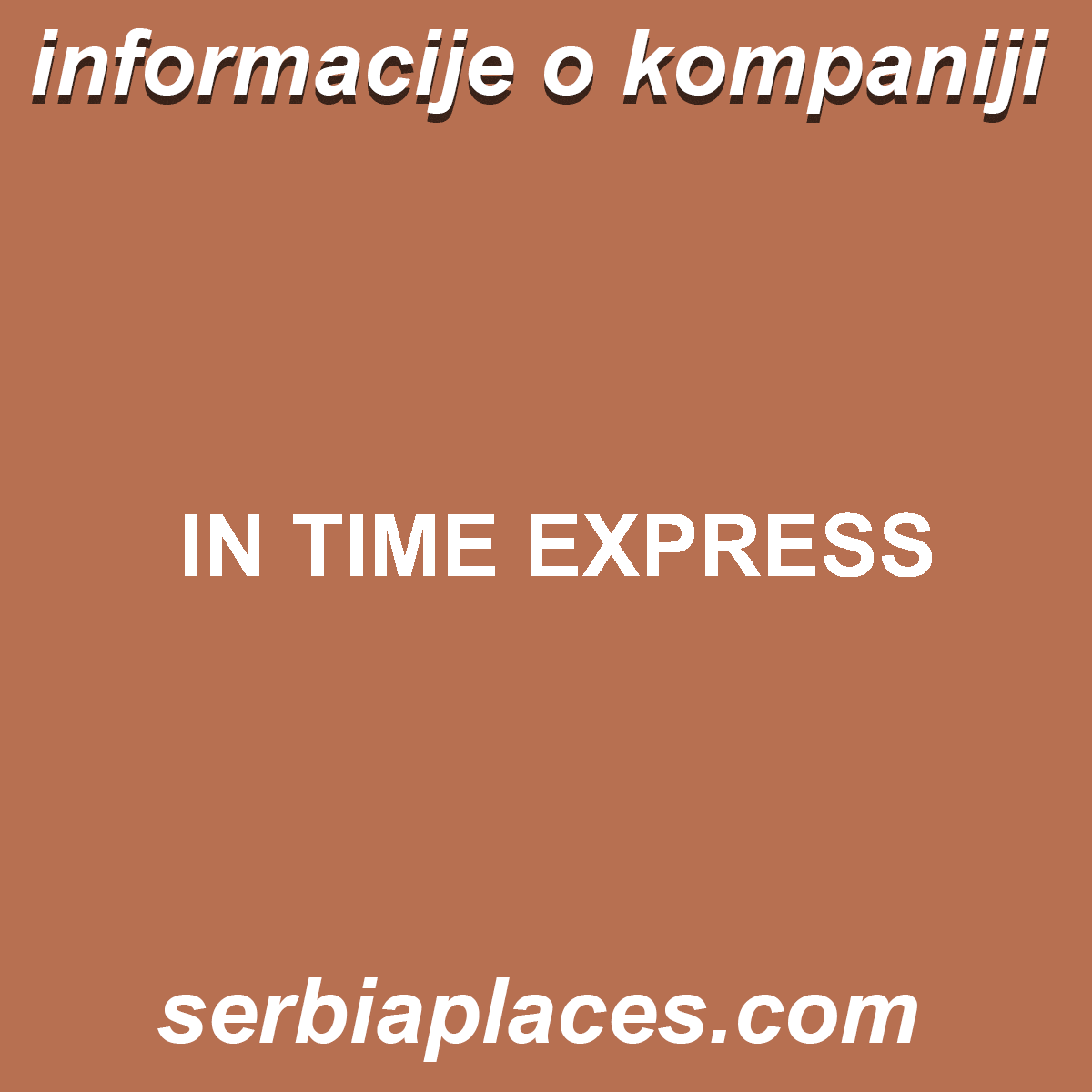 IN TIME EXPRESS