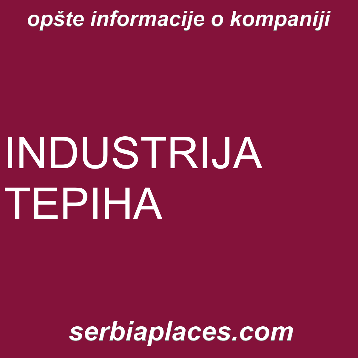 INDUSTRIJA TEPIHA