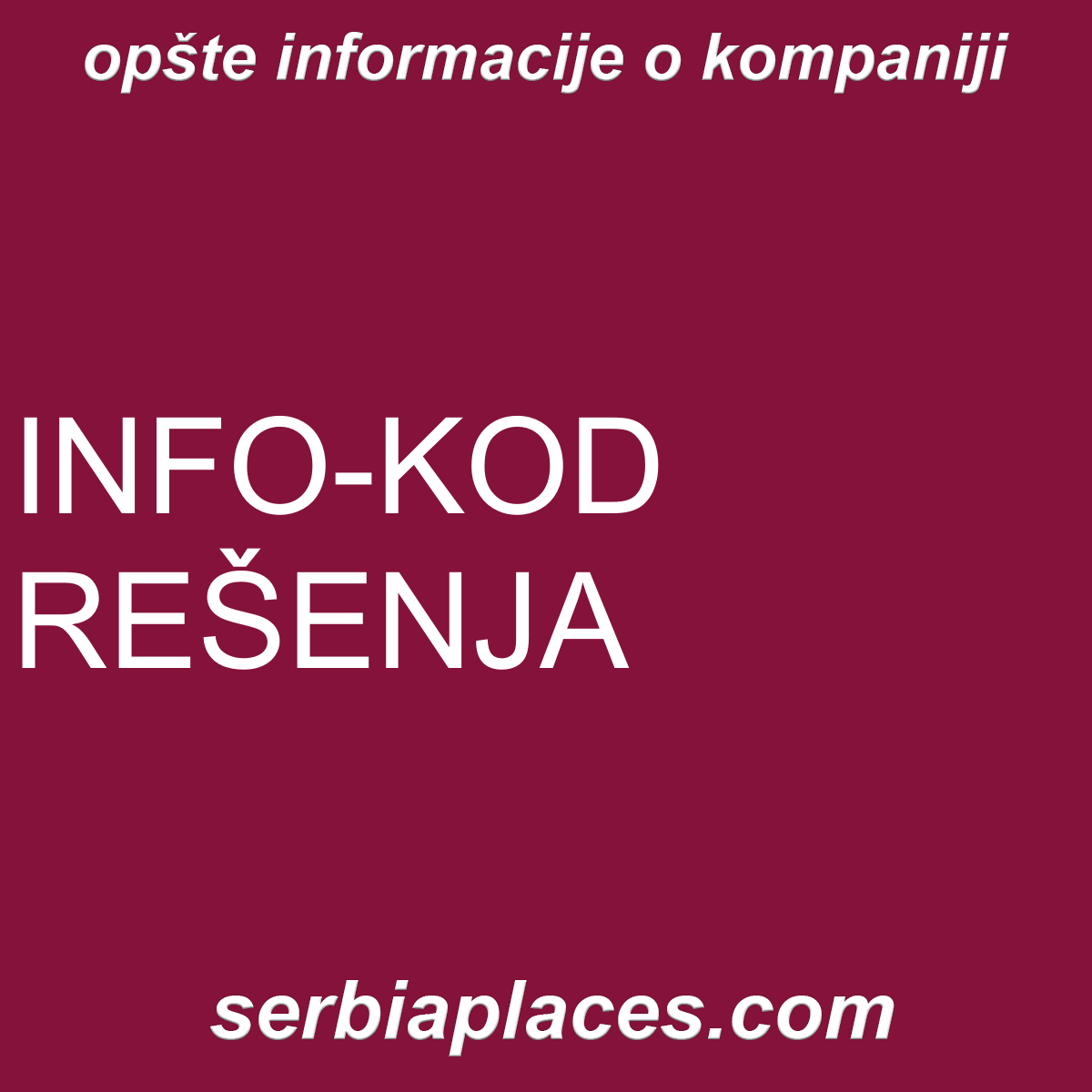 INFO-KOD REŠENJA