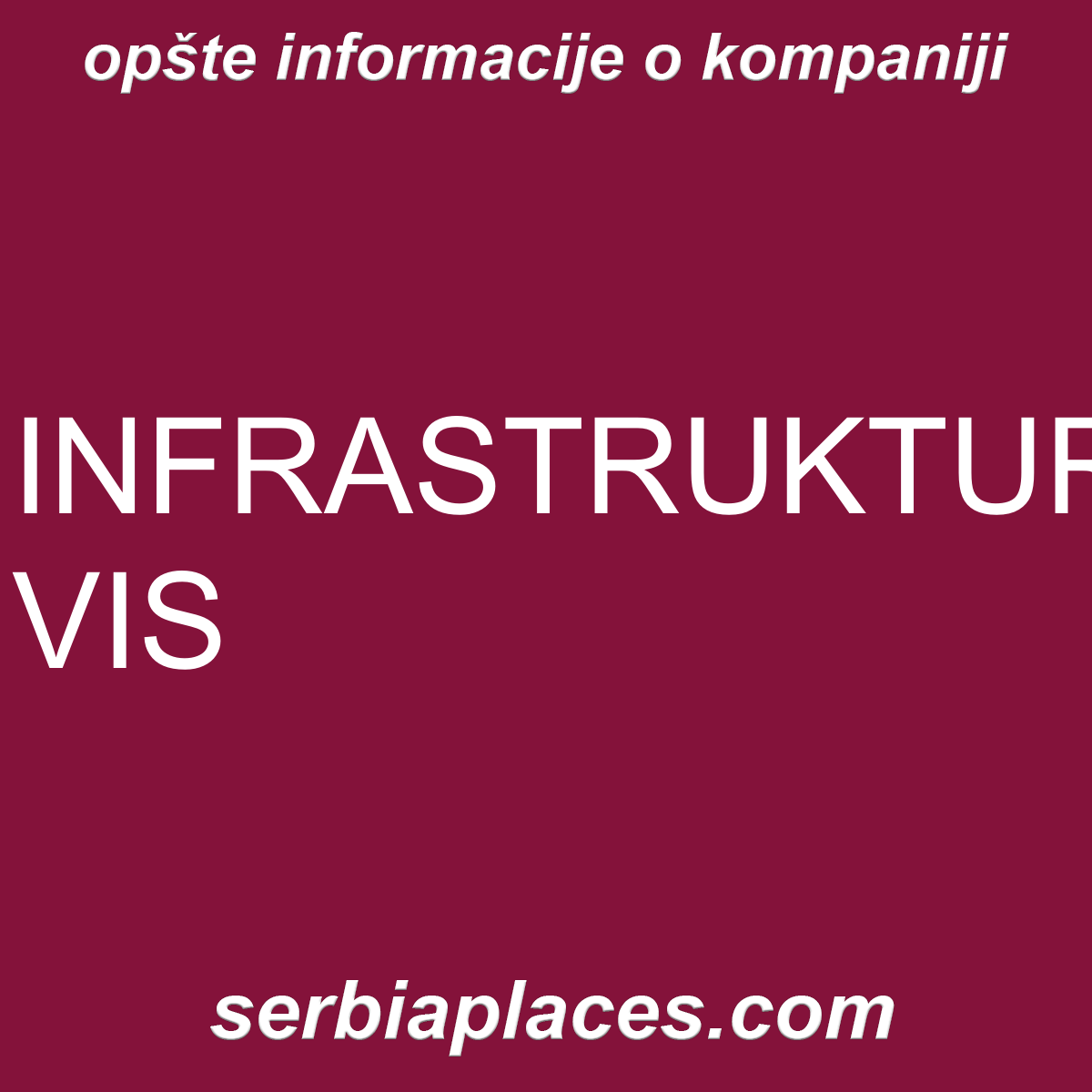 INFRASTRUKTURA VIS