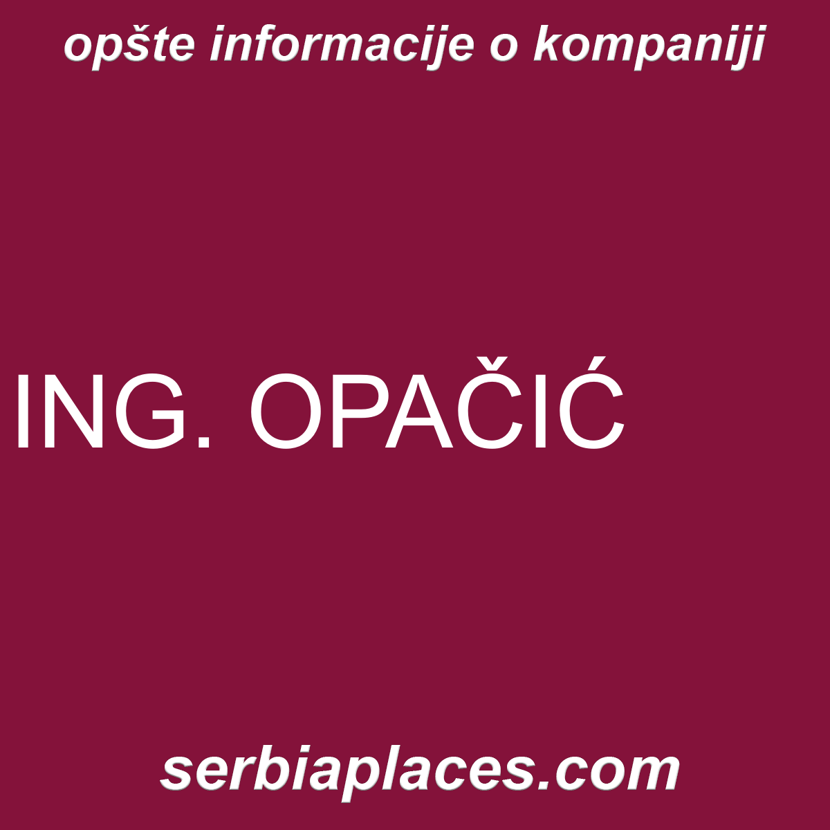 ING. OPAČIĆ