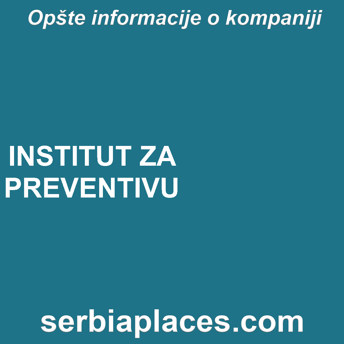 INSTITUT ZA PREVENTIVU
