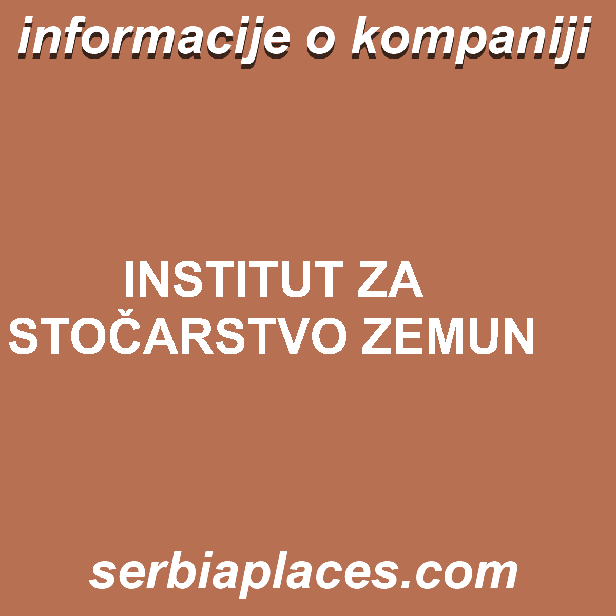 INSTITUT ZA STOČARSTVO ZEMUN
