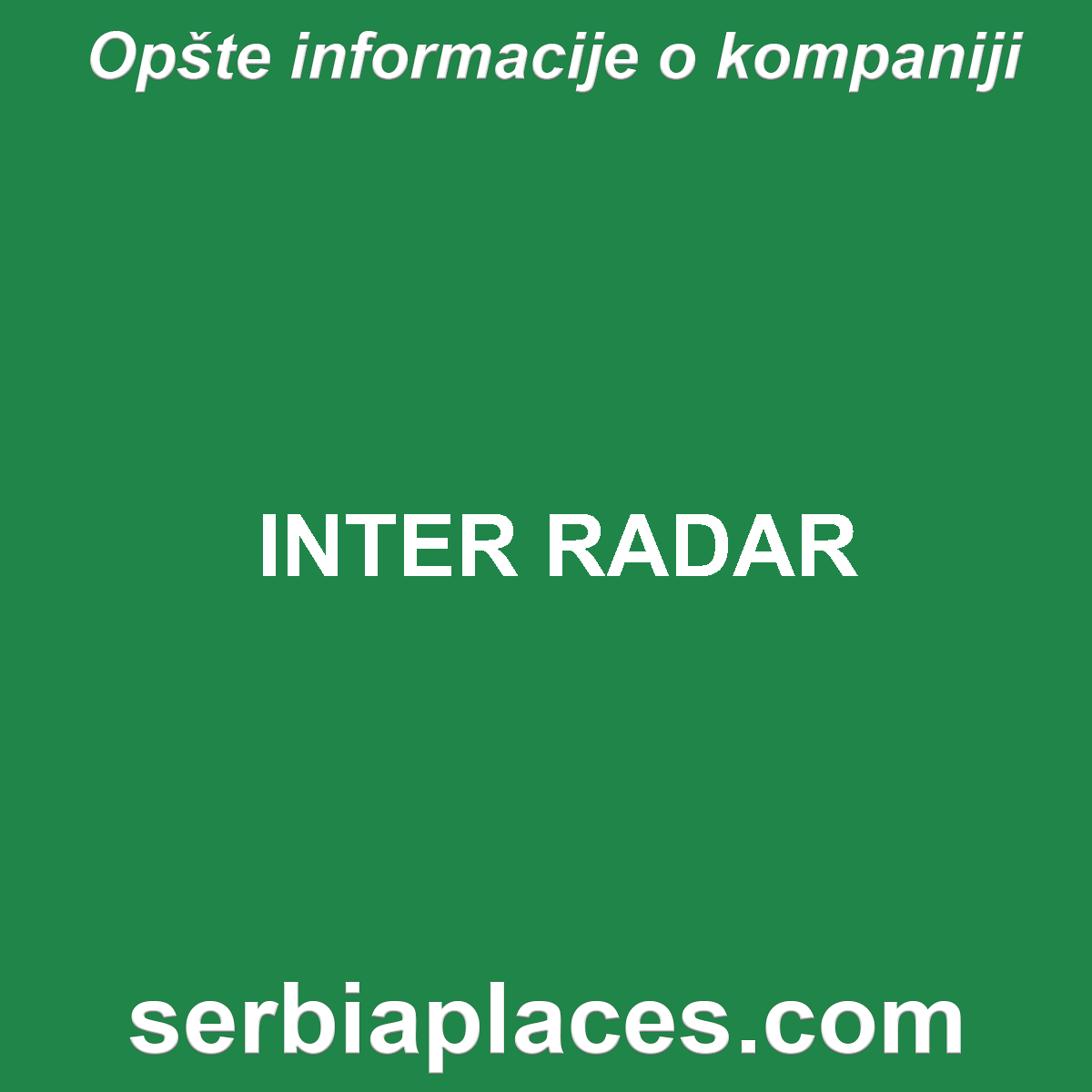 INTER RADAR