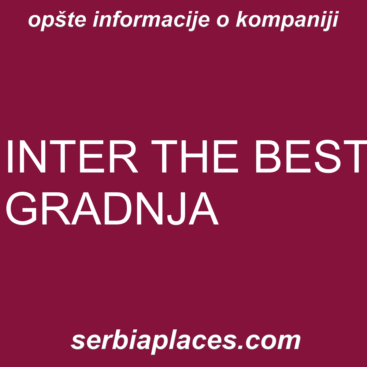 INTER THE BEST GRADNJA