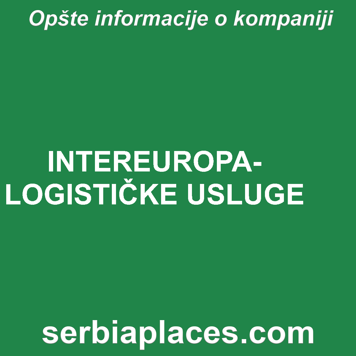 INTEREUROPA-LOGISTIČKE USLUGE