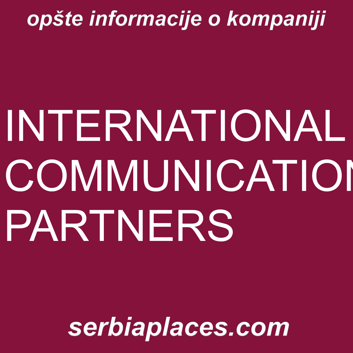 INTERNATIONAL COMMUNICATIONS PARTNERS