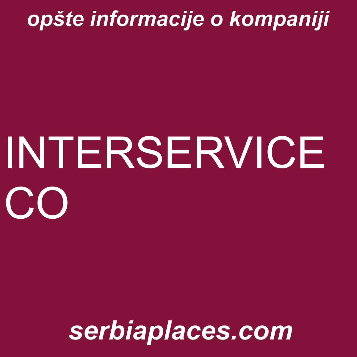 INTERSERVICE CO