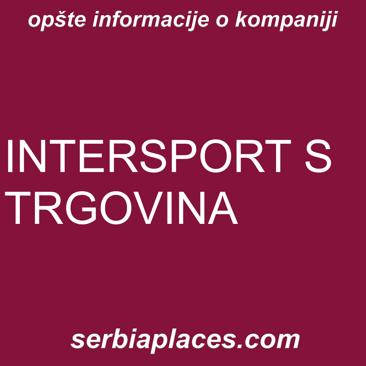 INTERSPORT S TRGOVINA