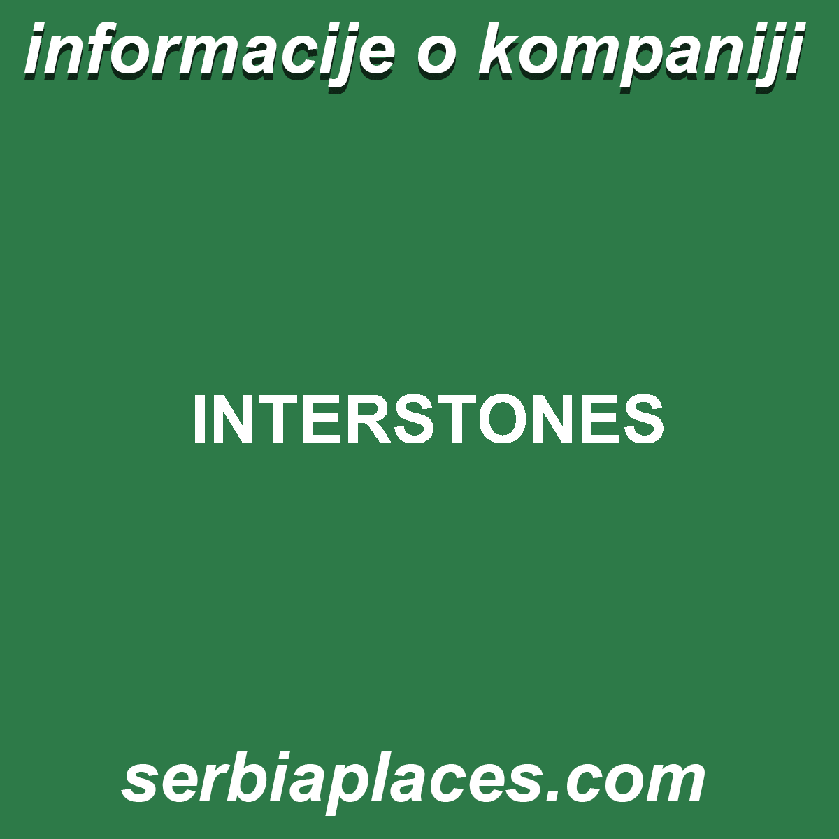 INTERSTONES