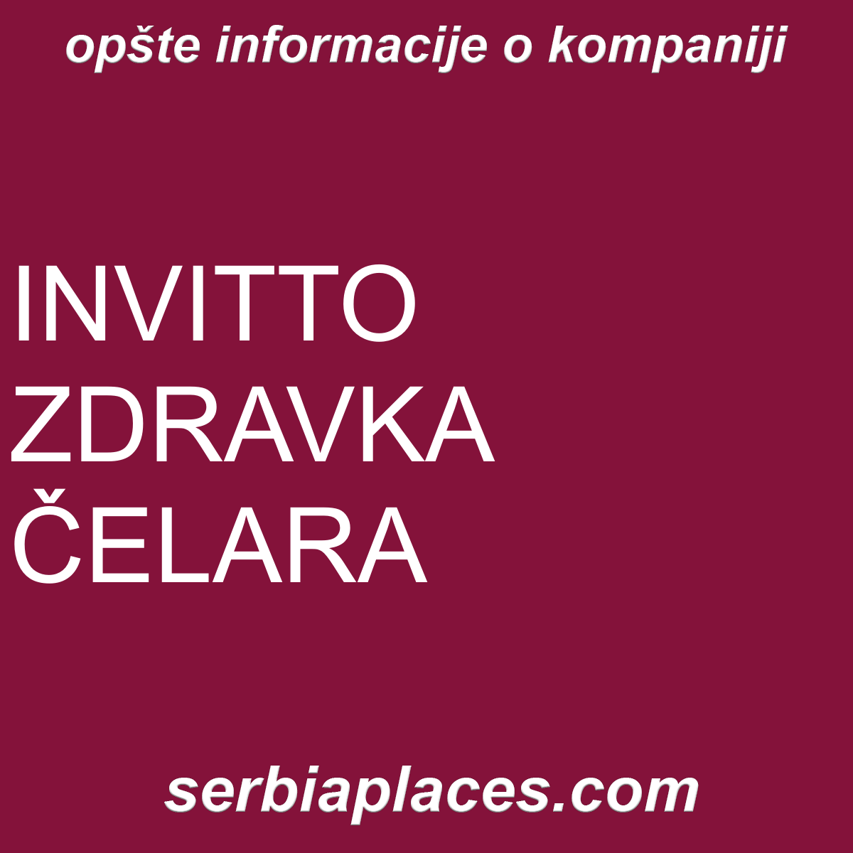 INVITTO ZDRAVKA ČELARA