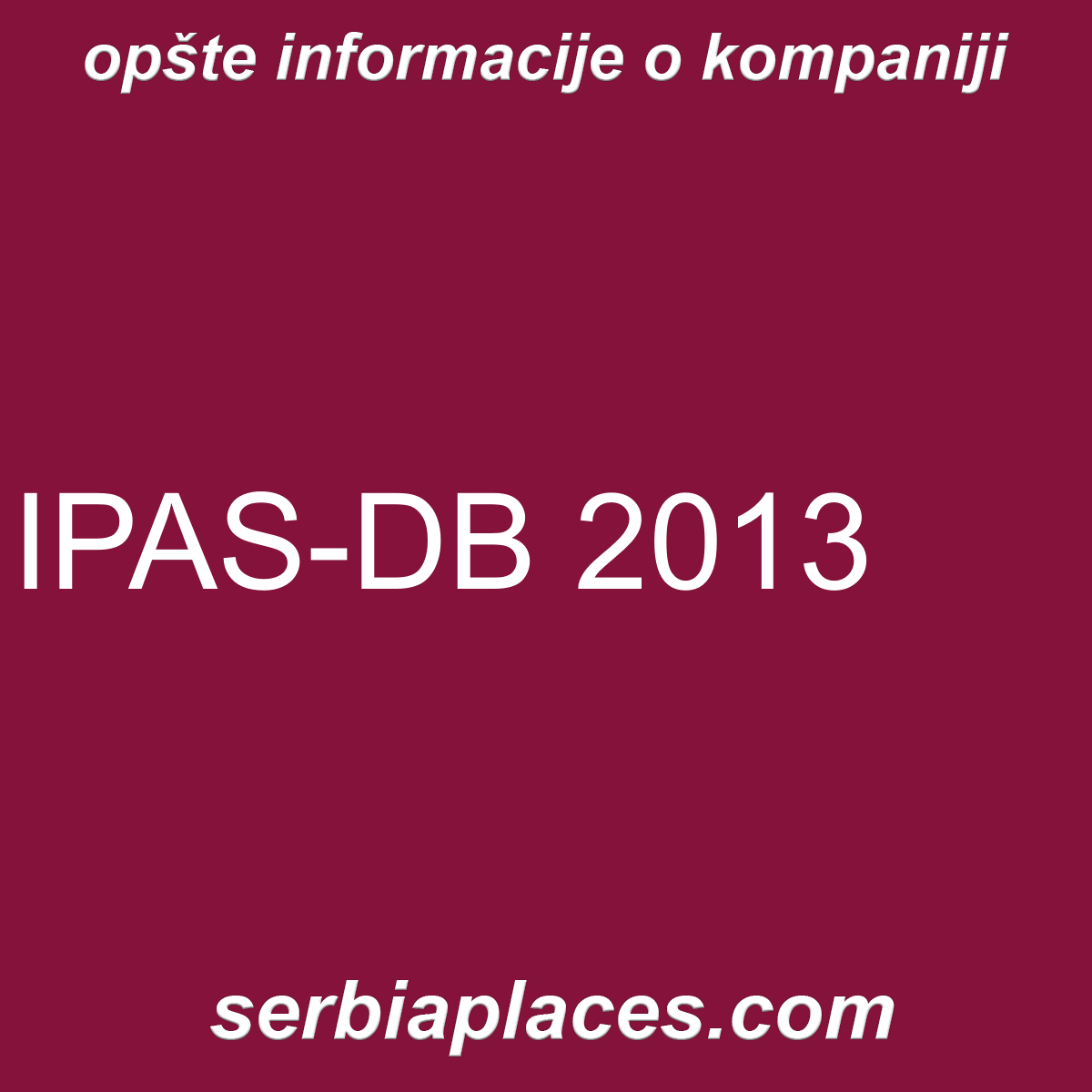 IPAS-DB 2013