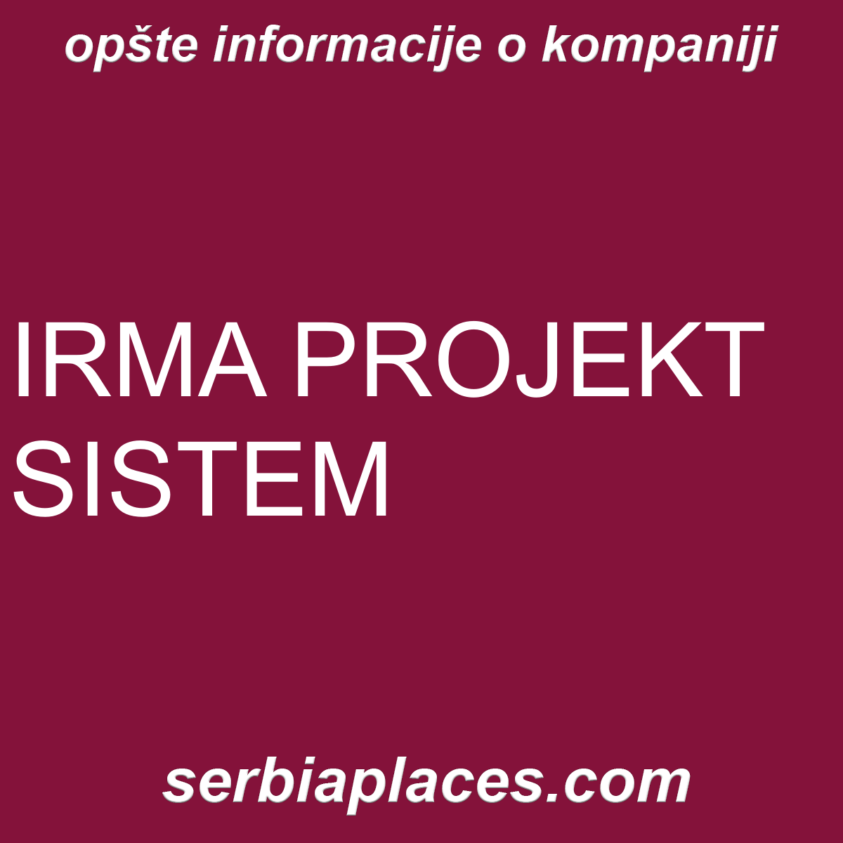 IRMA PROJEKT SISTEM