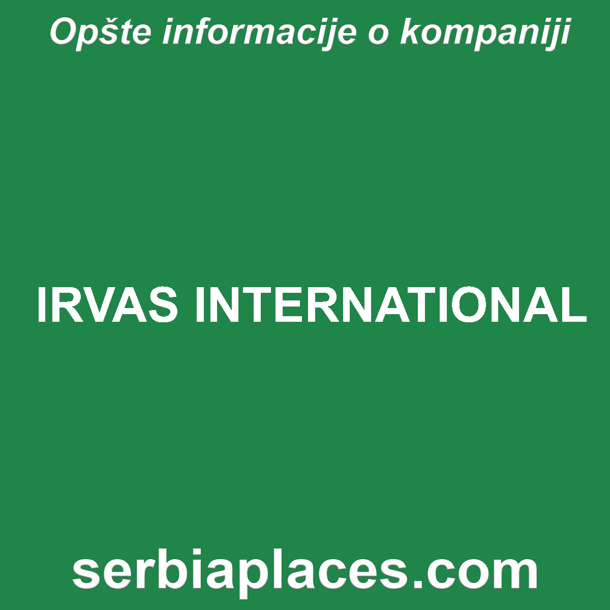 IRVAS INTERNATIONAL