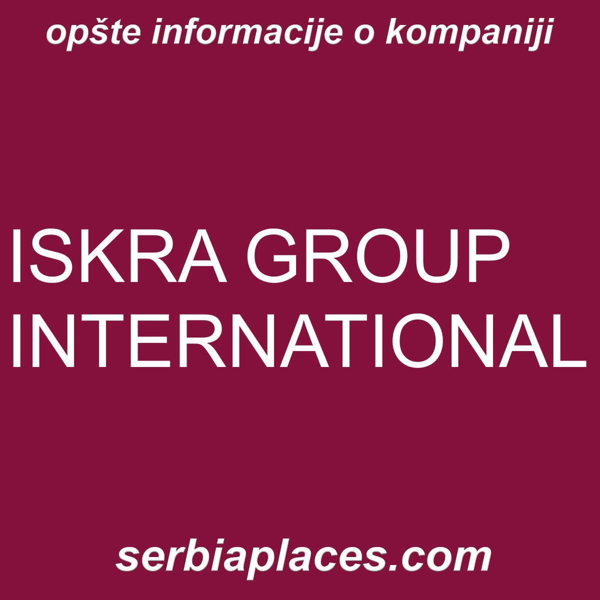 ISKRA GROUP INTERNATIONAL