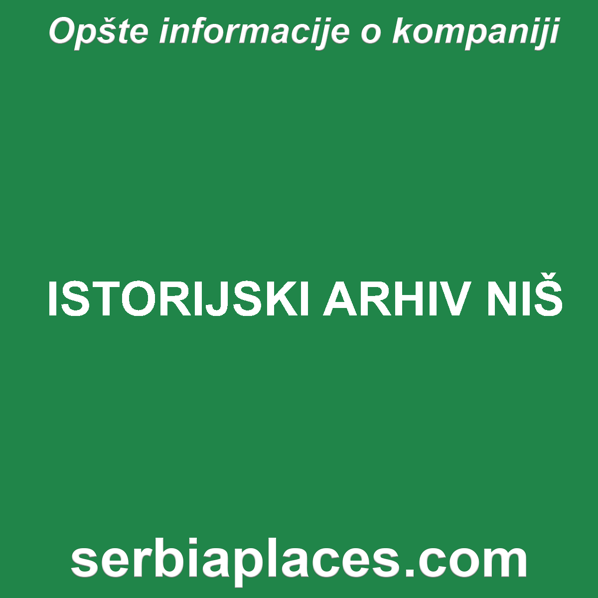 ISTORIJSKI ARHIV NIŠ