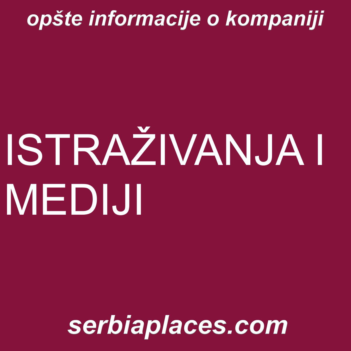 ISTRAŽIVANJA I MEDIJI