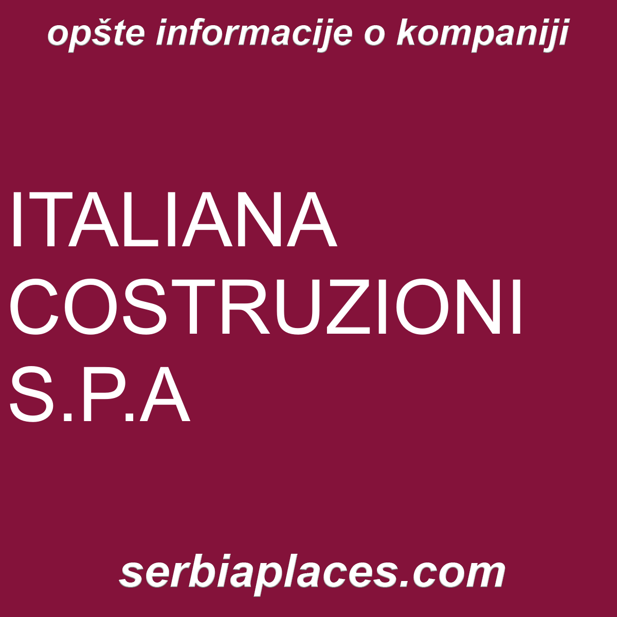 ITALIANA COSTRUZIONI S.P.A