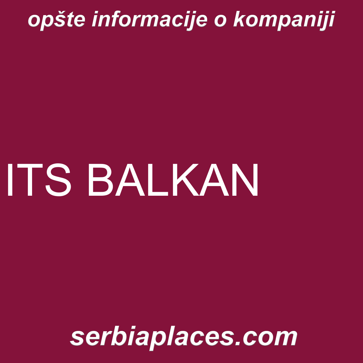 ITS BALKAN