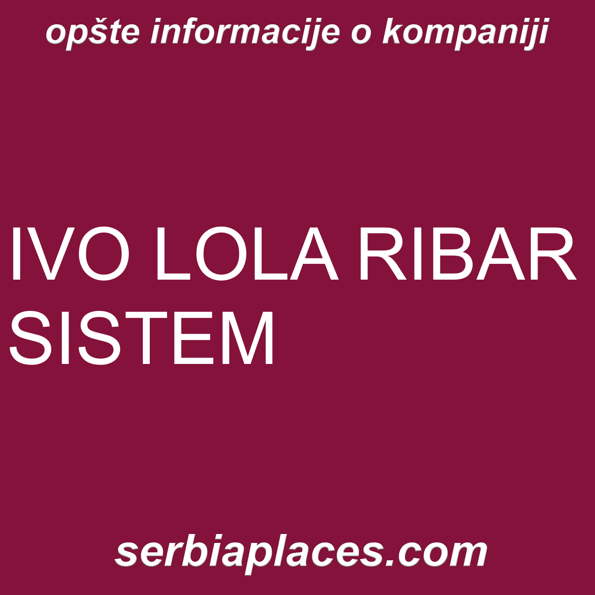 IVO LOLA RIBAR SISTEM