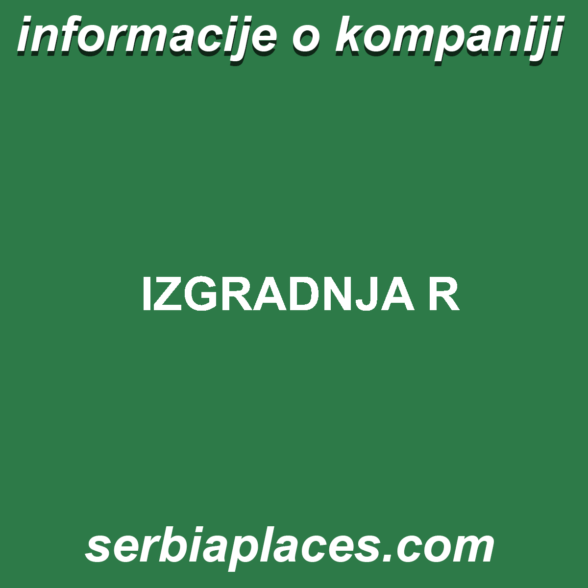 IZGRADNJA R