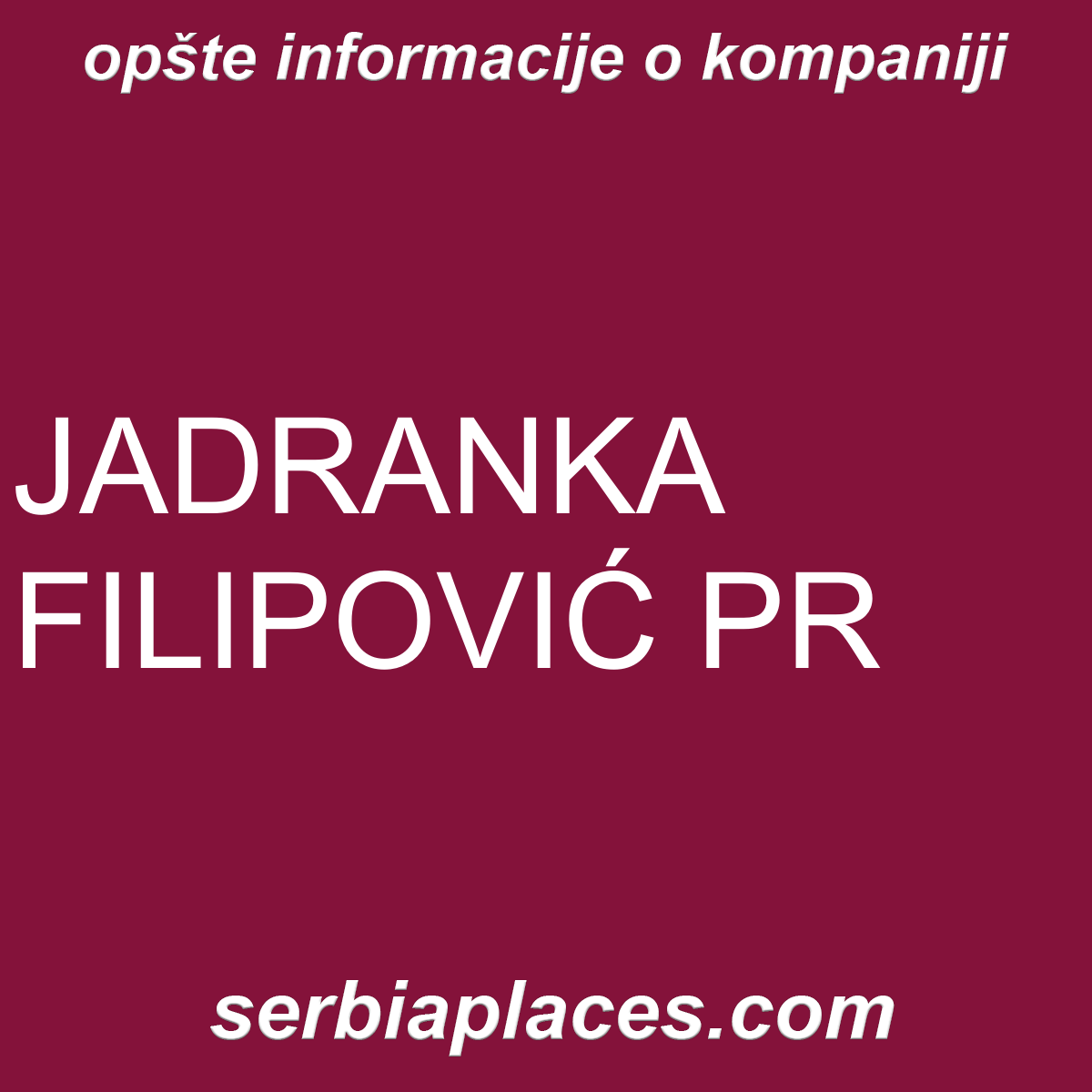 JADRANKA FILIPOVIĆ PR
