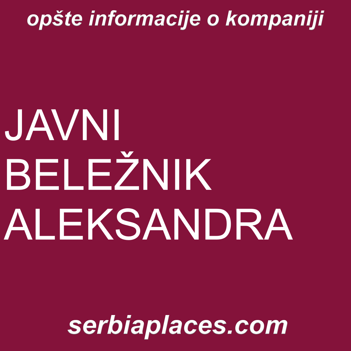 JAVNI BELEŽNIK ALEKSANDRA BEŠTIĆ