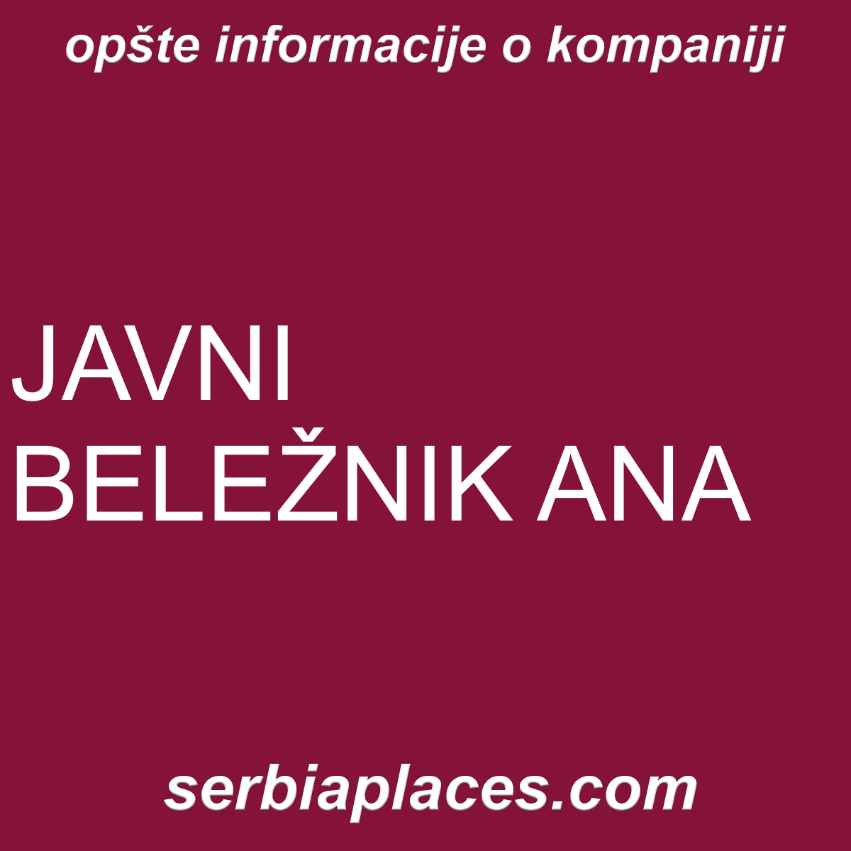 JAVNI BELEŽNIK ANA PETROVIĆ