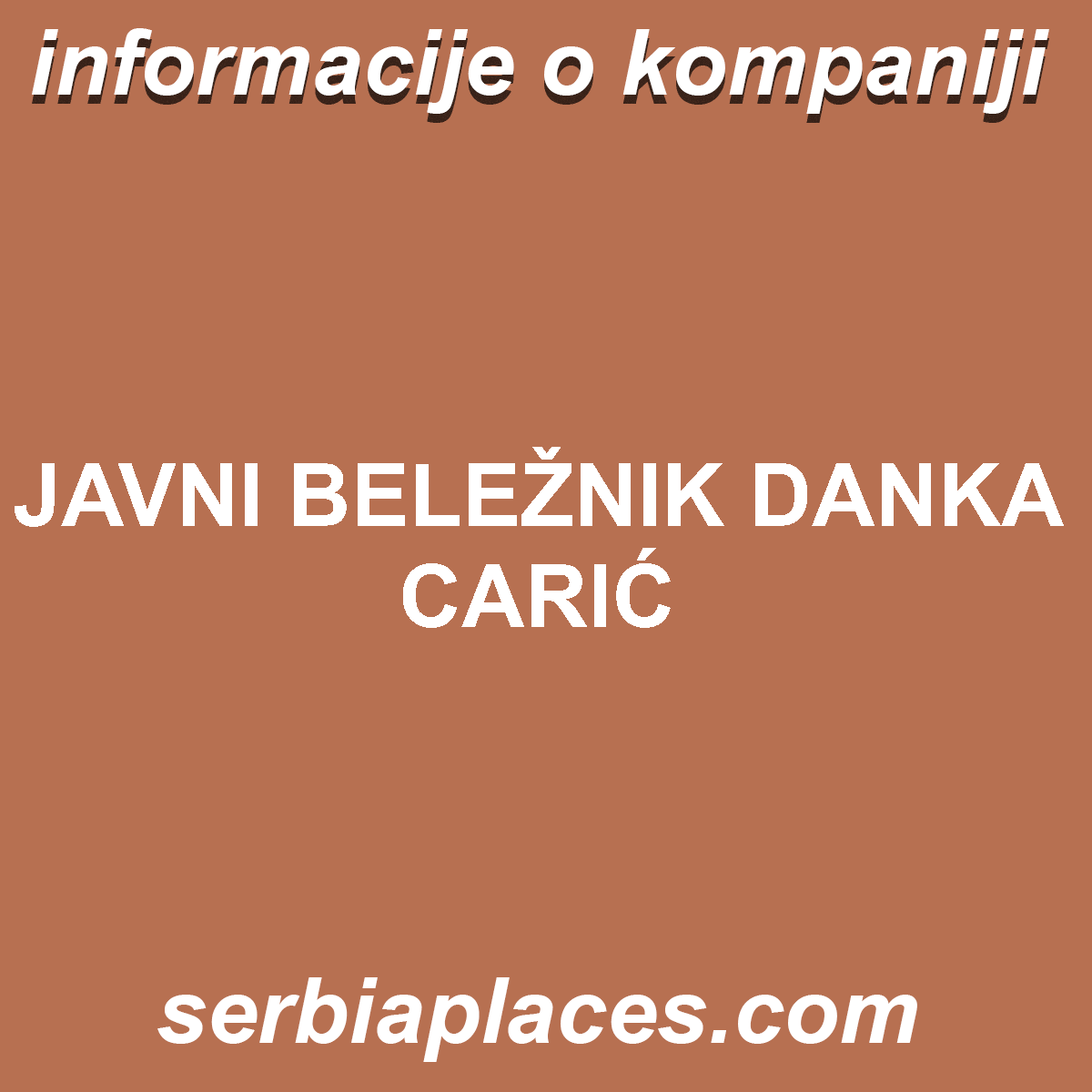 JAVNI BELEŽNIK DANKA CARIĆ