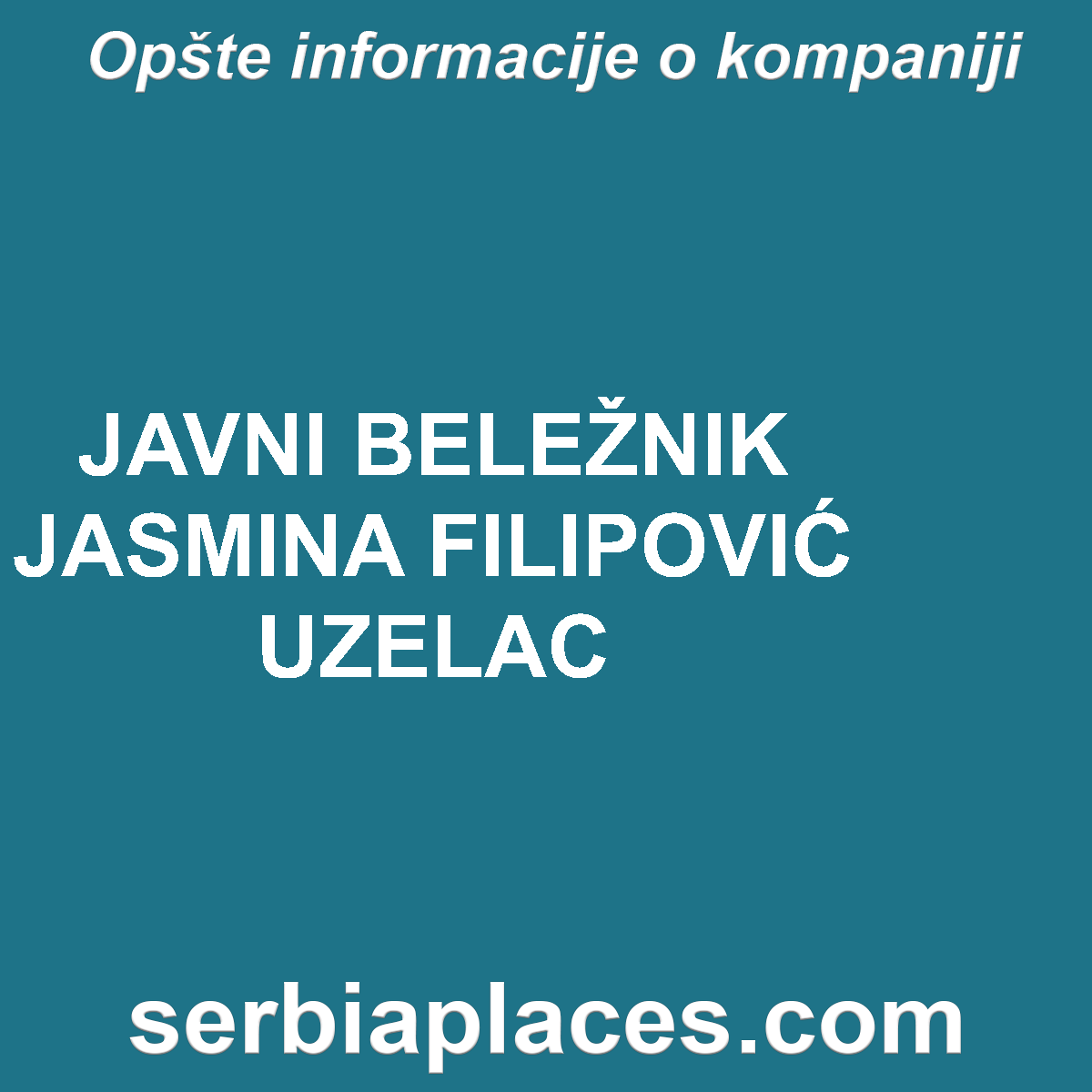 JAVNI BELEŽNIK JASMINA FILIPOVIĆ UZELAC