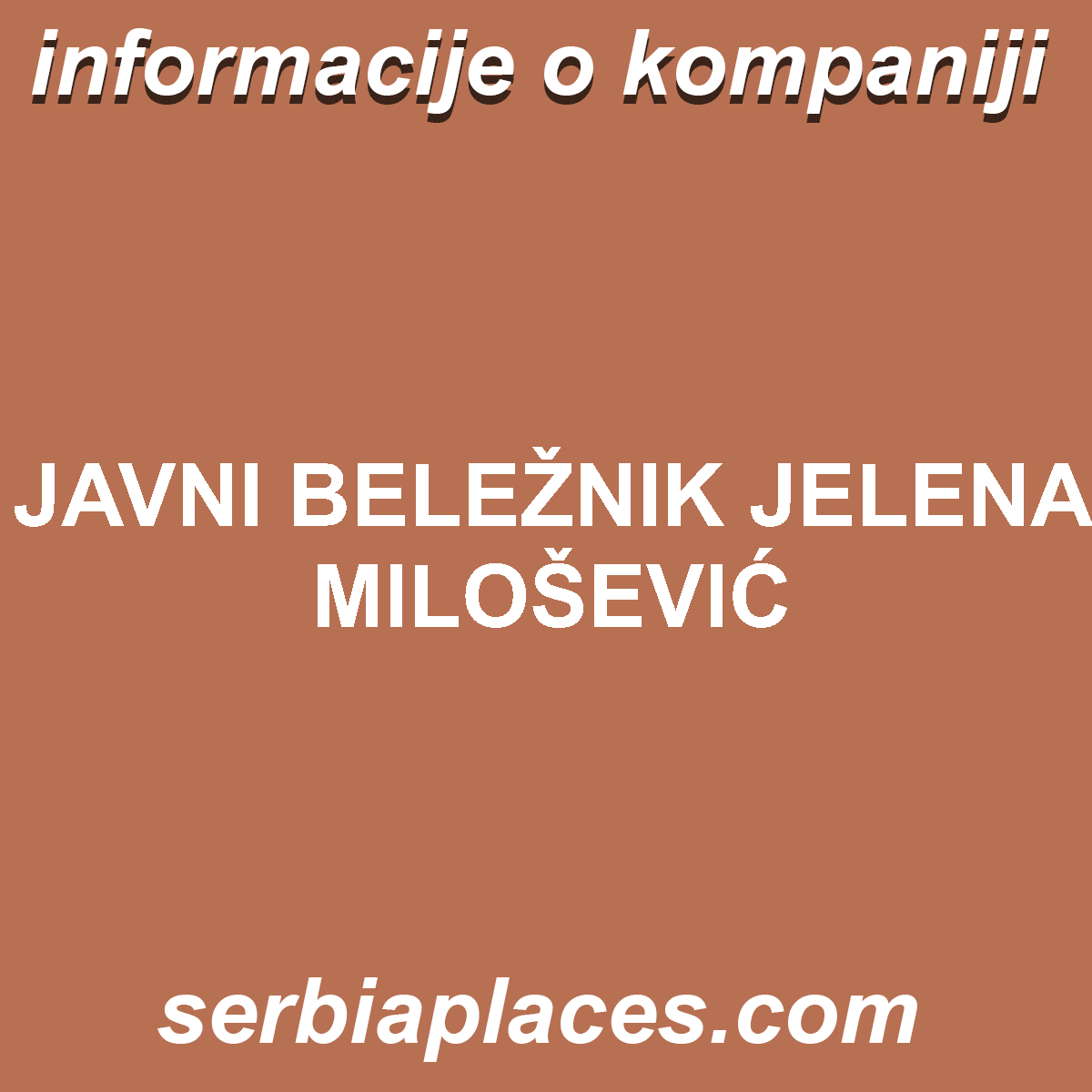 JAVNI BELEŽNIK JELENA MILOŠEVIĆ
