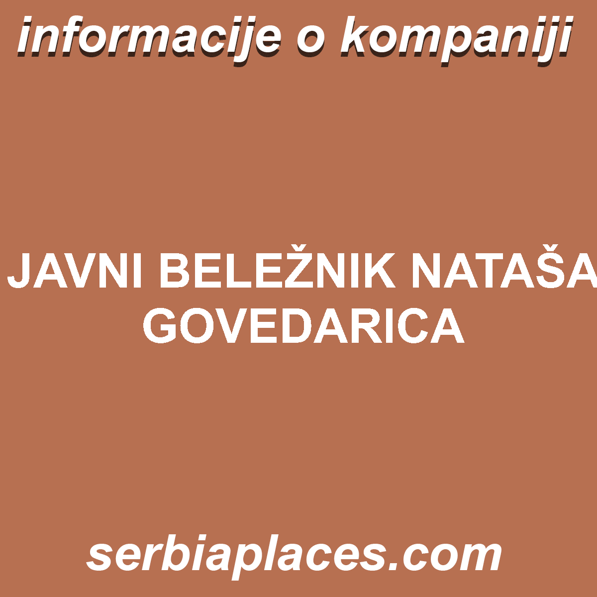 JAVNI BELEŽNIK NATAŠA GOVEDARICA