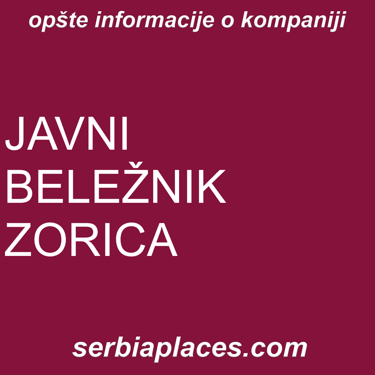 JAVNI BELEŽNIK ZORICA MARIĆEVIĆ