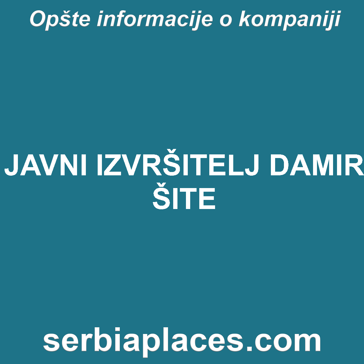 JAVNI IZVRŠITELJ DAMIR ŠITE