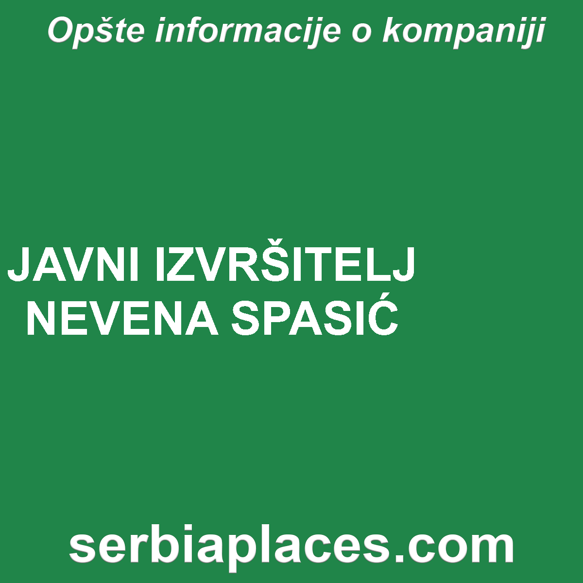 JAVNI IZVRŠITELJ NEVENA SPASIĆ