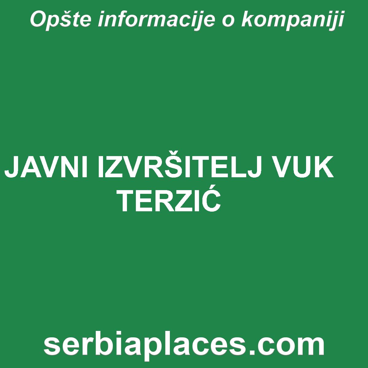 JAVNI IZVRŠITELJ VUK TERZIĆ